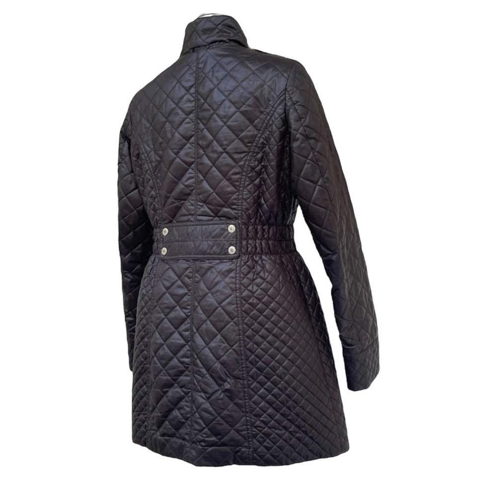 ROZ & ALI PUFFER JACKET BLACK QUILT MID LEGNTH LIGHTWEIGHT FULL ZIP SIZE MEDIUM - Picture 3 of 4